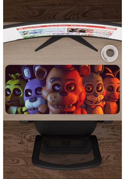 Five Nights At Freddy's Dikişli Kauçuk Oyuncu Mousepad V5 - 70x30 Xl Gaming Mouse Pad