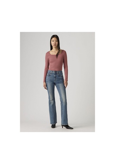 Levi's 726 High Rise Flare Kadın Jean Pantolon - Face Right-16362 Med İndigo - Worn İn