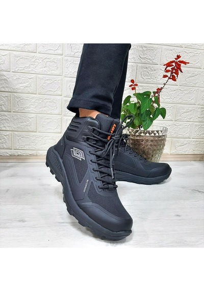 Lotto Crowel Hıgh Siyah Waterproof Fuspetli Kaymaz Erkek Bot 001