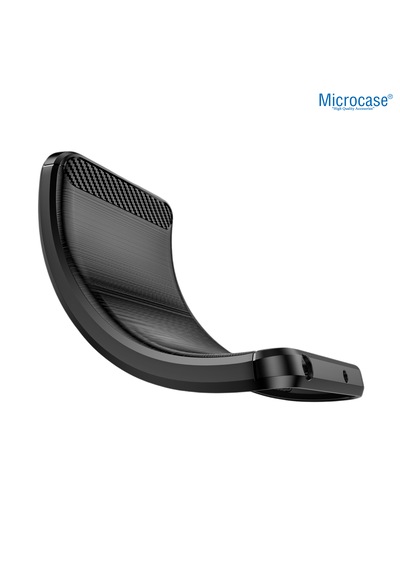 Microcase Nothing Phone 4a Pro İle Uyumlu Brushed Carbon Fiber Silikon Kılıf - Siyah Al3332