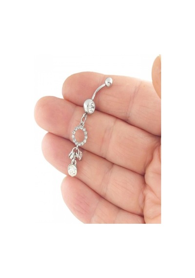 316 L Çelik Göbek Piercing Gri