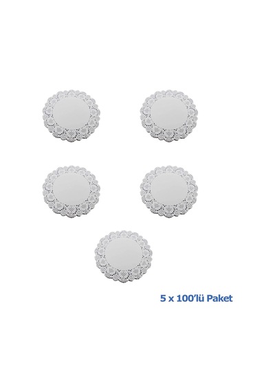 Lidopack Dantel Kağıt Karton Çay Meşrubat Bardak Altlığı - Beyaz - 9 Cm - 500 Adetlik 5 Paket Beyaz