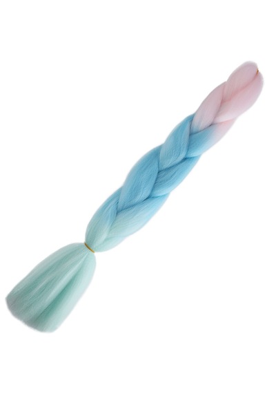 Afrika Örgülük Ombreli Sentetik Saç 100 Gr. - Soft Pembe / Soft Mavi / Soft Yeşil