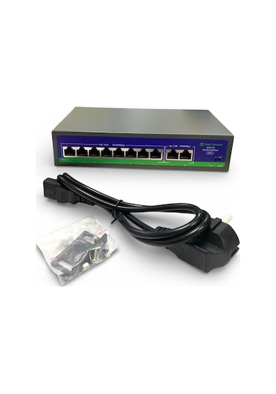 Novacom Nvc-hıf0820gbl-c 8+2 Port 10/100/1000 Gigabit Uplink Poe Switch