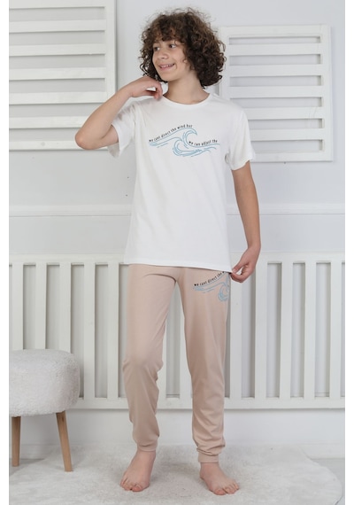 Zuzunga We Can Adjust The Baskılı Erkek Çocuk Pijama Takımı Mint