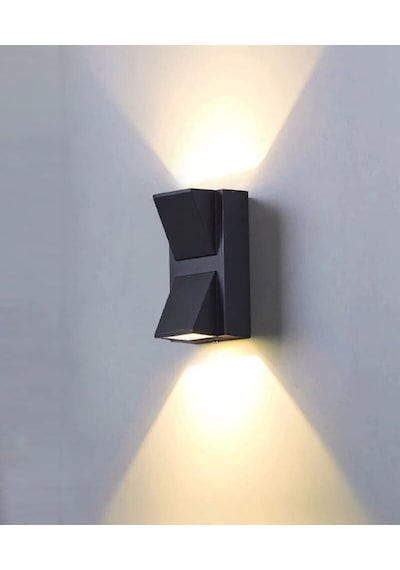 Rodos 7 Watt Modern Duvar Led Aplik 3200k Gün Işığı Çift Yönlü İç Ve Dış Mekan Aplik Ip44