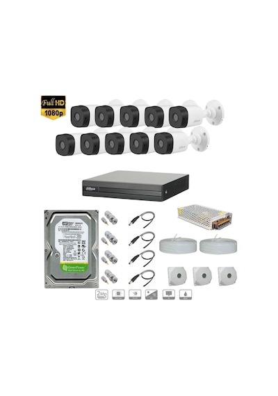 Dahua Full Hd 10 Kameralı Set