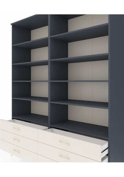 Hyperion Gardrop 10 Raflı 6 Çekmeceli 176x44x221 Antrasit-antrasit/aytaşı Antrasit/aytaşı Hyperion Gardrop 10 Raflı 6 Çekmeceli 176x44x221 Antrasit-antrasit/aytaşı Antrasit/aytaşı