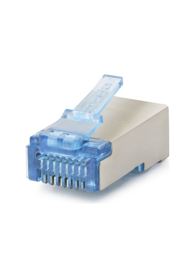 Nodar Nd2420 Cat6e Ez Rj45 Metal Konnektör 100 Adet Plastik Kutu - Mavi