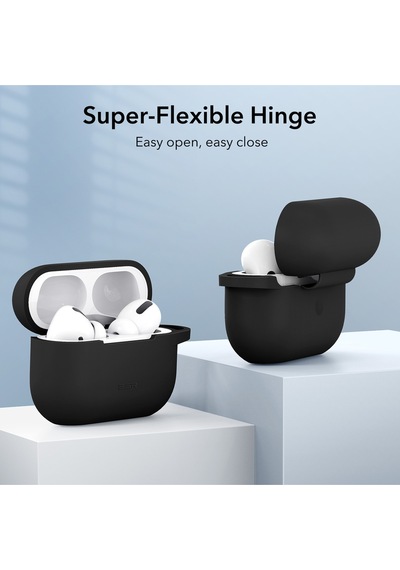 Apple AirPods Uyumlu Pro / Pro 2 Bounce Carrying Kılıf Siyah