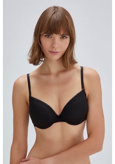 Eros Ersk120 Violet Badem Boş Cup Tek Sütyen - Siyah Siyah