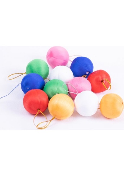 Strafor Renkli Karışık 6 Cm Top 6'lı - Yılbaşı Süsü