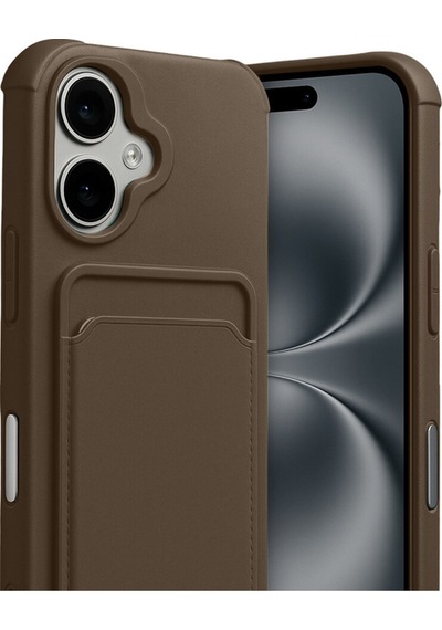 Apple iPhone 17 İçin Uyumlu Kart Ve Resim Bölmeli Soft Renkli Silikon Kapak