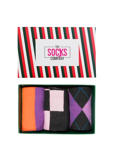 The Socks Company 3'lü Desenli Kadın Çorap Set 23kdcr179p Çok Renkli