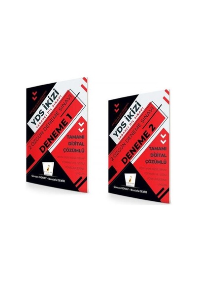 YDS İkizi 2 Özgün Deneme Sınavı  -  Tamamı Dijital Çözümlü  -  Gürcan Günay  -  Pelikan Yayınları