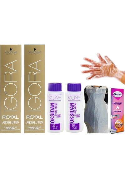 Igora Royal 8 - 50 Açık Kumral Doğal Altın 2Adet+Oksidan 30Vol 2Ad