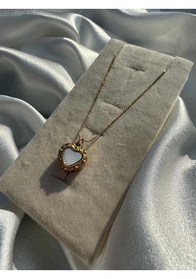 Reversible Heart Kalpli Kolye Altın