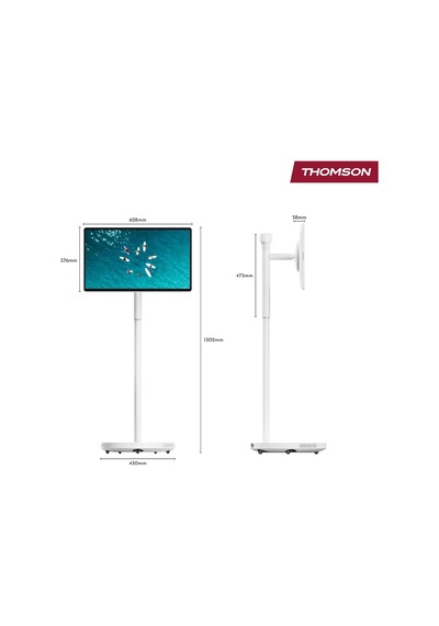 Go Plus Pro 27" Full Hd 100 Hz Dokunmatik Ekranlı Taşınabilir Akıllı Monitör, Android İşletim Sistemi, Dahili Batarya, Dahili Kamera, Subwoofer, Wi-fi 6, Beyaz
