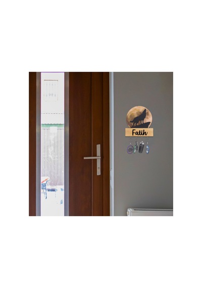 Led Işıklı Pleksi Dolunay Kişiselleştirilebilir Dekoratif Biblo Ursula Kurt Anahtar Askılığı Sarı - 737202186