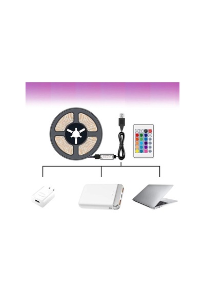 3 Metre Usb Tv Led Rgb Ct-4566 Beyaz