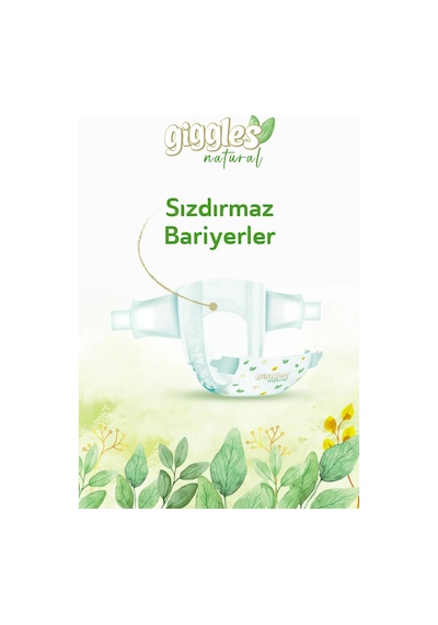 Giggles Natural 5 Numara Juniour Pamuklu Bebek Bezi 42 Adet
