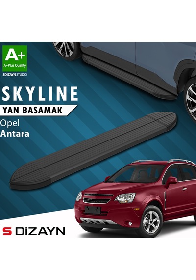S-dizayn Opel Antara Skyline Siyah Yan Basamak 183 Cm 2006-2015 A+ Kalite