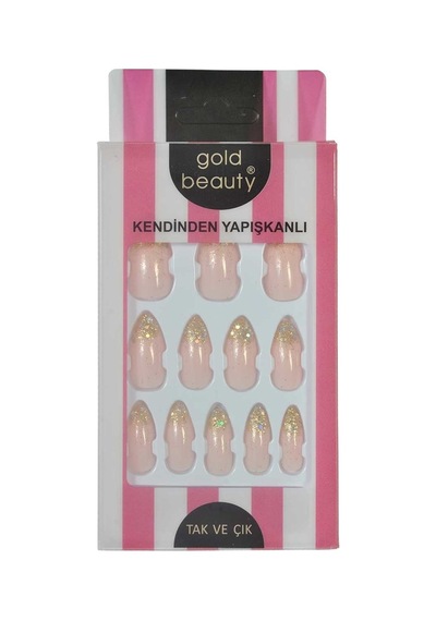 Ellea Nail Kendinden Yapışkanlı Simli Takma Tırnak