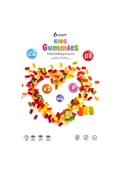 Atavit Kids D3 K2 Magnezyum 60 Gummies 2 Adet
