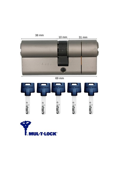 Multlock Mtl600 Interactive Yüksek Güvenli Tuzaklı Çelik Takviyeli Barel 69mm 5 Anahtar