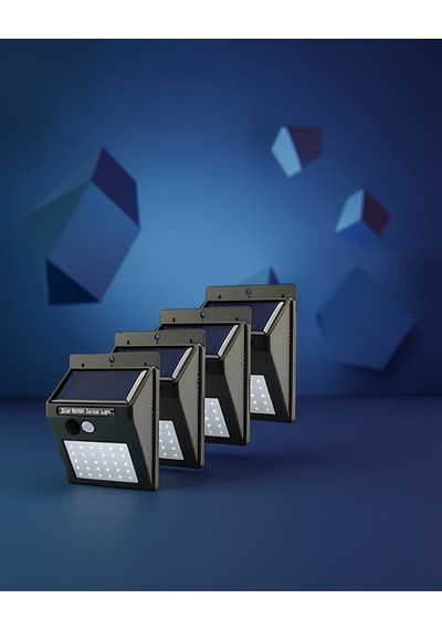 Güneş Enerjili Duvar Lambası Pır Sensörlü Ip65 Su Geçirmez
