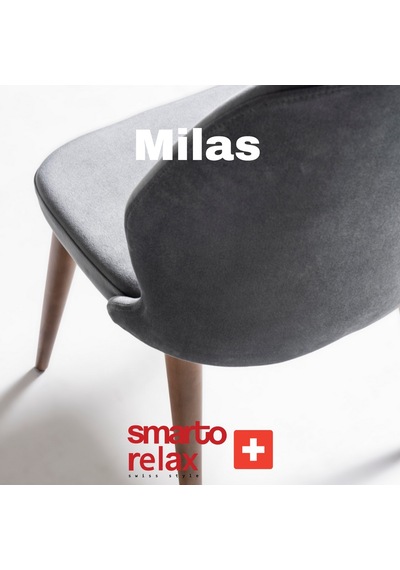 Smarto Relax Milas 2'li Yemek Masası Sandalye Seti - Ahşap Ayaklı, Gri Kumaş Gri