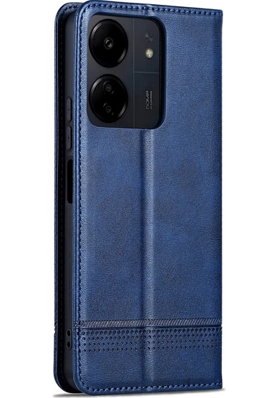 Azns Xiaomi Poco C65 4g / Redmi Uyumlu 13c Deri Kılıf Cüzdan Manyetik Telefon Kılıfı