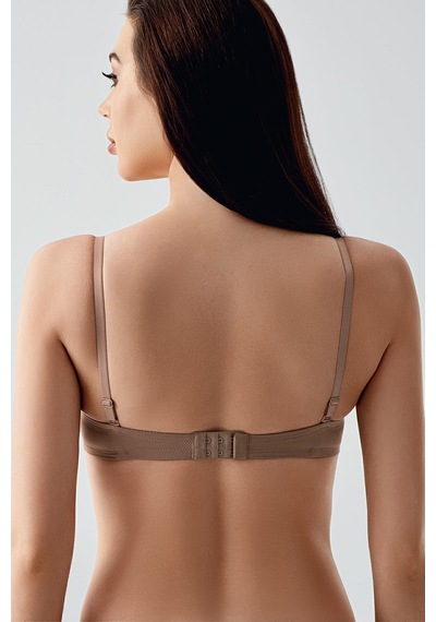 New Bra Kadın B Kap Çift Destekli Basic Sütyen Cappuccino 7040 Cappuccino