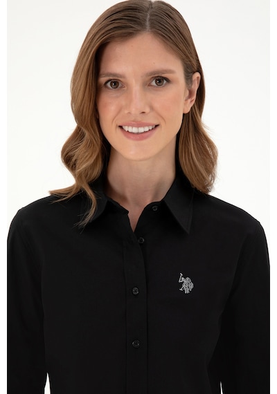 U.s. Polo Assn. Kadın Siyah Gömlek Basic 50295640-vr046 Siyah