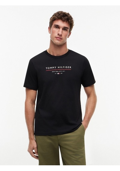 Tommy Hilfiger Brand Love New Rwb Reg Tee Erkek Siyah T-shirt - Mw0mw44359