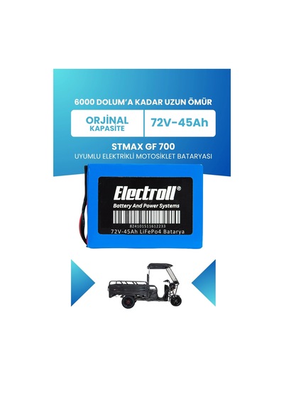 Stmax Gf 700 Batarya Standart Kapasite Lifepo4 72v 45ah Elektrikli Motosiklet Bataryası