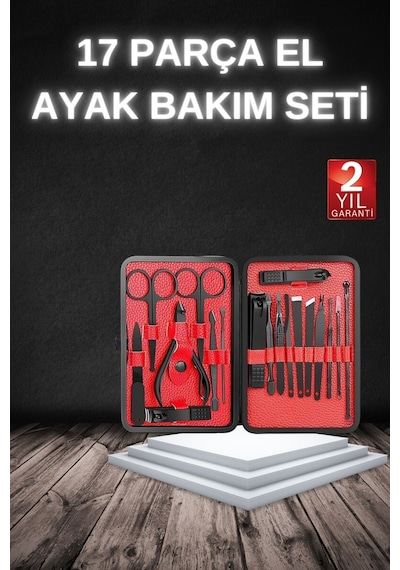 Northcity 17 Parça Manikür Seti - Taşınabilir Çantalı El Ve Ayak Bakım Seti