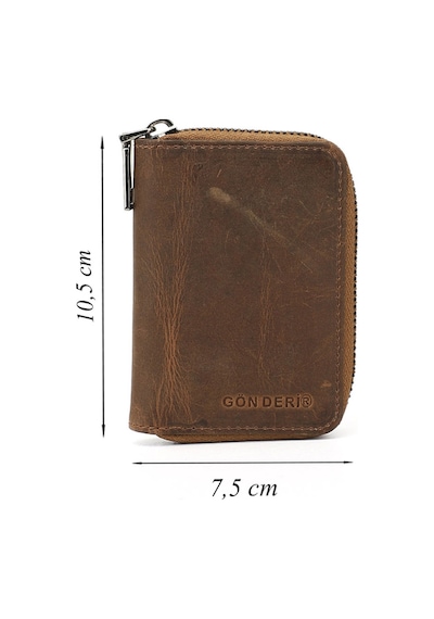 Gönderir Gönderi R Unisex Taba Crazy Hakiki Deri Dikey Kartlık Ddux76006858