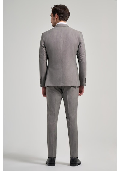 İmza Kendinden Desenli Bez Ayağı Mono Yaka Tam Astar Esnek 6 Drop Slim Fit Takım Elbise 1001250168 Koyu Bej İmza Kendinden Desenli Bez Ayağı Mono Yaka Tam Astar Esnek 6 Drop Slim Fit Takım Elbise 1001250168 Koyu Bej