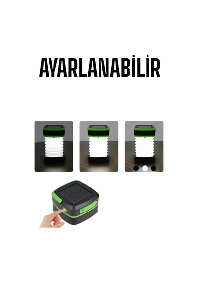 Zenvia Güneş Enerjili Led Lamba Kamp Lambası Katlanabilir Lamba Usb Şarjlı Znv2026 Çok Renkli