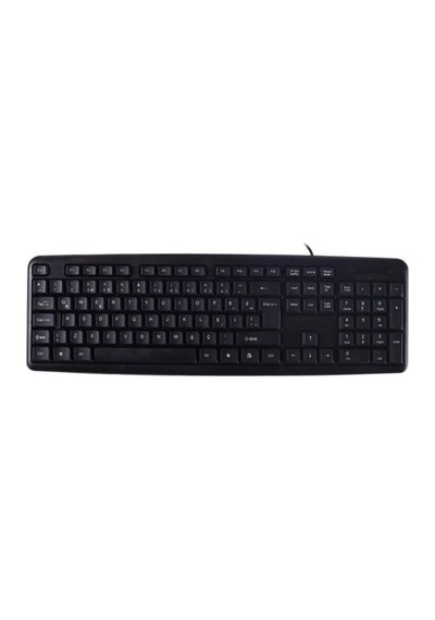 Tk-01 Kablolu Q Klavye Bilgisayar Ofis Klavyesi Usb Girişli Standart Klavye Siyah