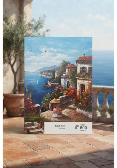 Akdeniz Kıyısında Huzurlu Bir Mola Keyf Saati 500 Parça Eğitici Öğretici Puzzle