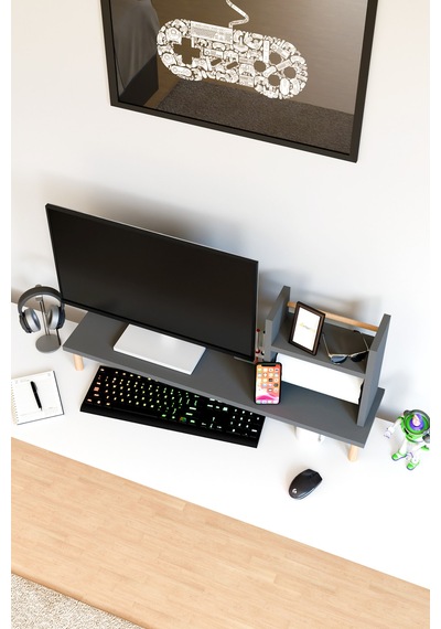 Seto Masaüstü Organizer Set / Monitör Yükseltici Stand / Havluluklu Raf