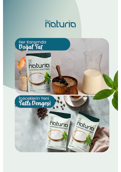 Stevia Toz Tatlandırıcı Şekersiz Ve Kalorisiz Tatlılık, 200g Krom İlaveli