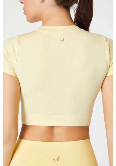 Jerf Captiva Yumuşak Dokulu & Esnek Crop Top Sarı