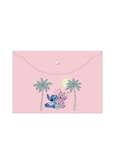 Lilo&stitch Çıtçıtlı Dosya Plastik A4 120770-14 Çok Renkli