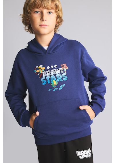 Defacto Brawl Stars Kalın Sweatshirt Kumaşı 2li Takım Erkek Çocuk I3682a826wnnv42 Lacivert-nv42