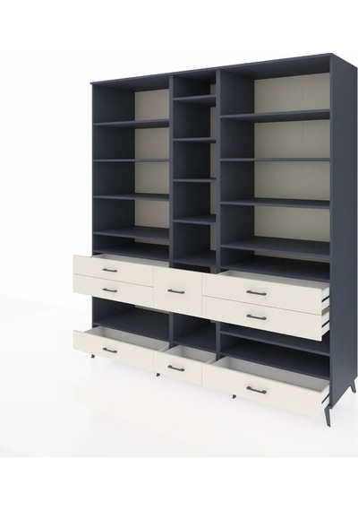 Kronos Dolap 19 Raflı 8 Çekmeceli 220x59x243 Antrasit-antrasit/aytaşı Antrasıt/aytası Kronos Dolap 19 Raflı 8 Çekmeceli 220x59x243 Antrasit-antrasit/aytaşı Antrasıt/aytası