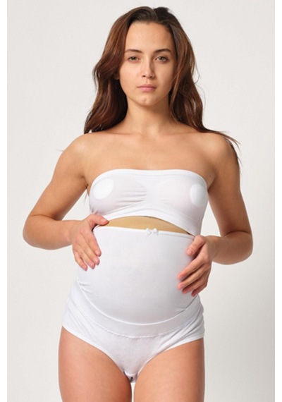 Emay Mı 2825 Cotton Hamile Karın Slip Korse Beyaz