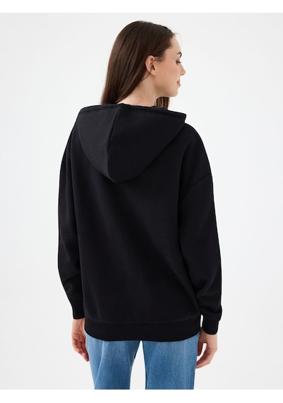 Loft Oversize Kadın Sweatshirt Lf2041117 Q1.v1 Siyah